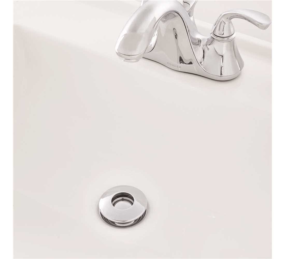 Glacier Bay 89461 2 3 4 In Brass Decorative Pushbutton Drain In Chrome With No Overflow