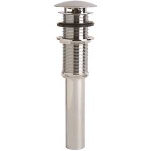 Glacier Bay 89461 2-3/4 in. Brass Decorative Pushbutton Drain in Chrome with No Overflow