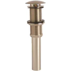 Glacier Bay 89462 2-3/4 in. Brass Decorative Pushbutton Drain in Brushed Nickel with No Overflow