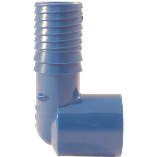 3/4 in. x 1/2 in. Polypropylene Blue Twister Insert x 90 Degree FPT Elbow