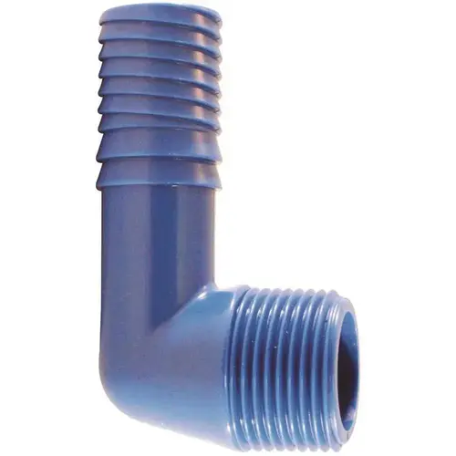 3/4 in. Polypropylene Blue Twister Insert 90-Degree x MPT Elbow