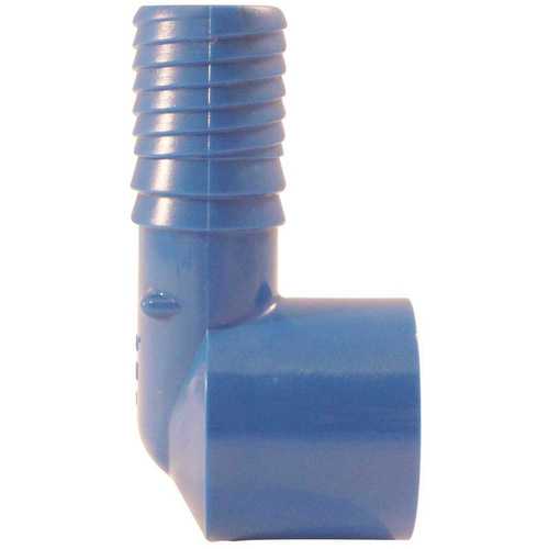 National Brand Alternative ABTFE34 3/4 in. Polypropylene Blue Twister Insert 90-Degree x FPT Elbow