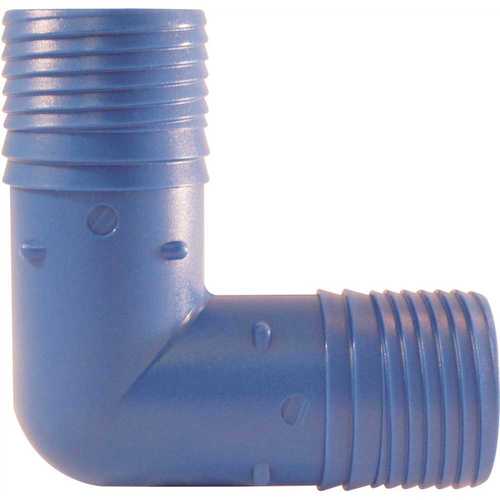 National Brand Alternative ABTE114 1-1/4 in. Polypropylene Blue Twister Insert 90-Degree Elbow