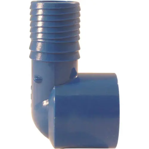 1 in. Polypropylene Blue Twister Insert 90-Degree x FPT Elbow