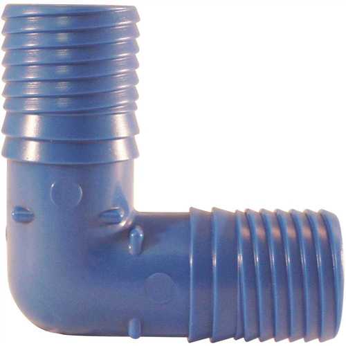 National Brand Alternative ABTE1 1 in. Polypropylene Blue Twister Insert 90-Degree Elbow