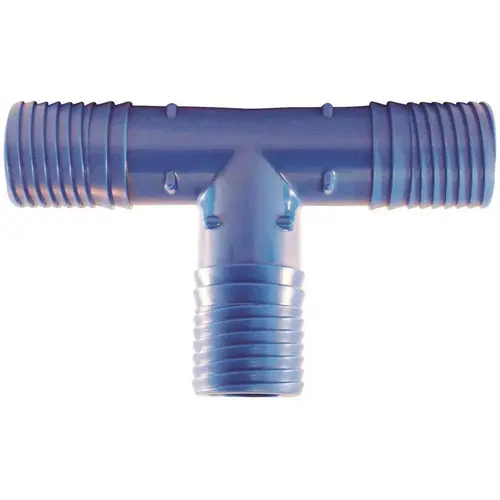 1 in. Blue Twister Polypropylene Insert Tee