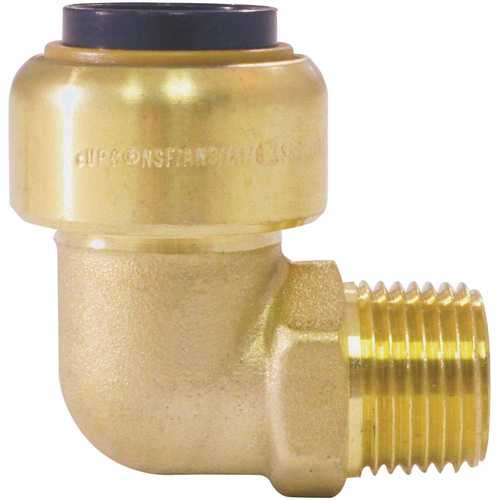 1/2 in. Brass Push-To-Connect x 3/8 in. Male Pipe Thread 90-Degree Elbow