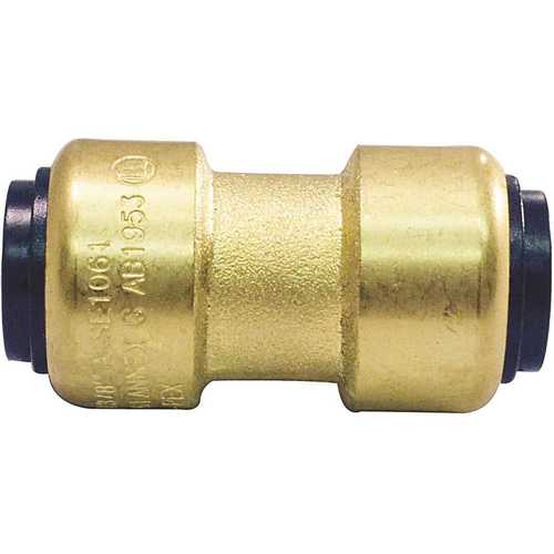 3/8 in. (1/2 in. O.D.) Brass Push-To-Connect Coupling