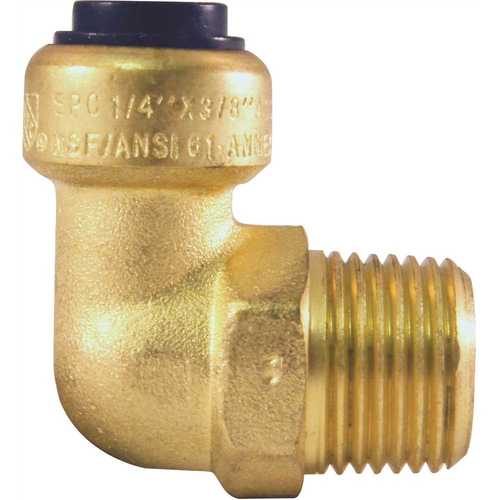 1/4 in. Brass Push-To-Connect x 3/8 in. Male Pipe Thread 90-Degree Elbow