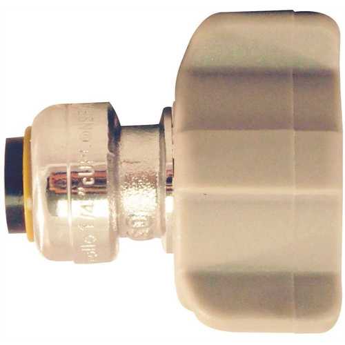 1/4 in. (3/8 in. O.D.) Chrome Plated Brass Push-To-Connect x 1/2 in. Faucet Connector