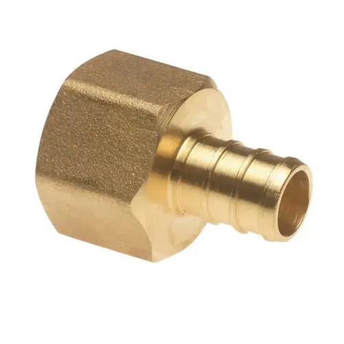 Pipe Adapter, 1/2 in, PEX x FPT, Brass, 200 psi Pressure - pack of 5