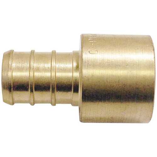 1/2 in. Brass PEX Barb x 1/2 in. Female Copper Sweat Adapter - pack of 10