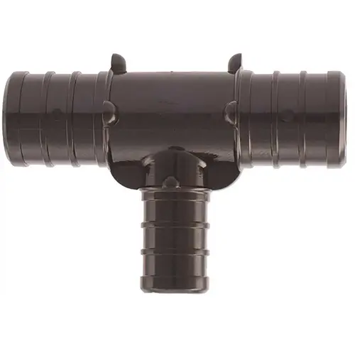 3/4 in. x 3/4 in. x 1/2 in. Plastic PEX Barb Reducing Tee Black - pack of 5