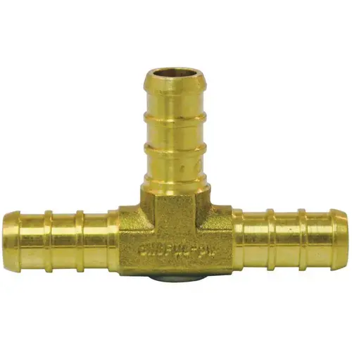 3/8 in. Brass PEX Barb Tee