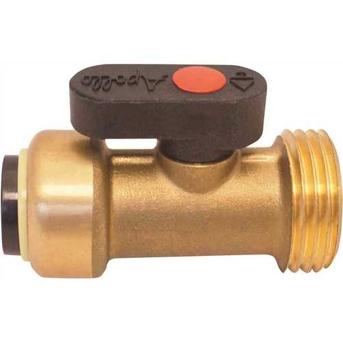 Tectite FSBWMSV 1/2 in. Brass Push-To-Connect x 3/4 in. Male Hose Thread Straight Washing Machine Ball Valve