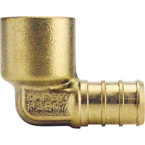 1/2 in. Brass PEX x Female Solder 90-Degree Elbow