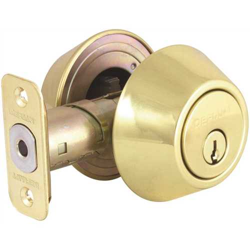 Double Cylinder Polished Brass Deadbolt