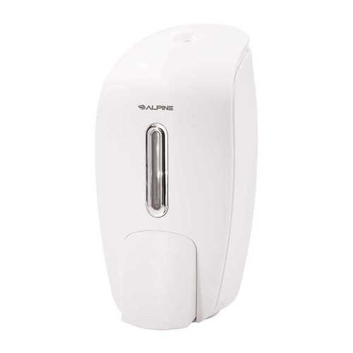 ALPINE 425-WHI 800 ml White Surface Mounted Hand Soap Dispenser
