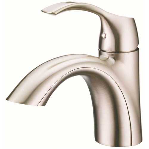 Antioch Single Hole Single-Handle Bathroom Faucet with 50/50 Touch Down Drain 1.2 GPM in Brushed Nickel