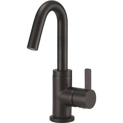 Gerber Plumbing D222530BS Amalfi Single Hole Single-Handle Bathroom Faucet with 50/50 Touch Down Drain Included 1.2 GPM in Satin Black
