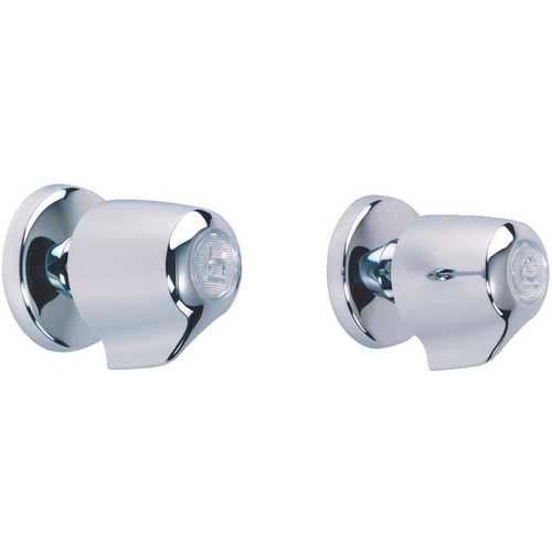 Classics 2-Handle Straight Pattern Trim and Compression Valve Trim Kit with Metal Handles in Chrome