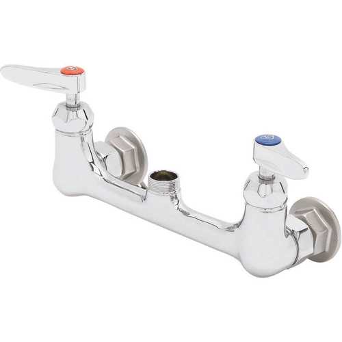 Double Pantry 2-Handle Standard Kitchen Faucet with Ceramic Cartridges in Polished Chrome