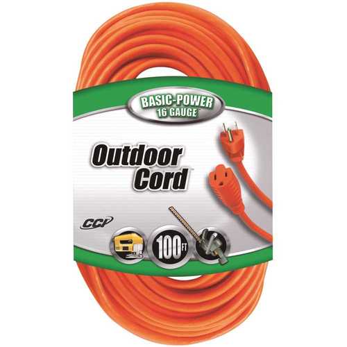 100 ft. 16/3 Light-Duty 10-Amp SJTW General Purpose Extension Cord Orange