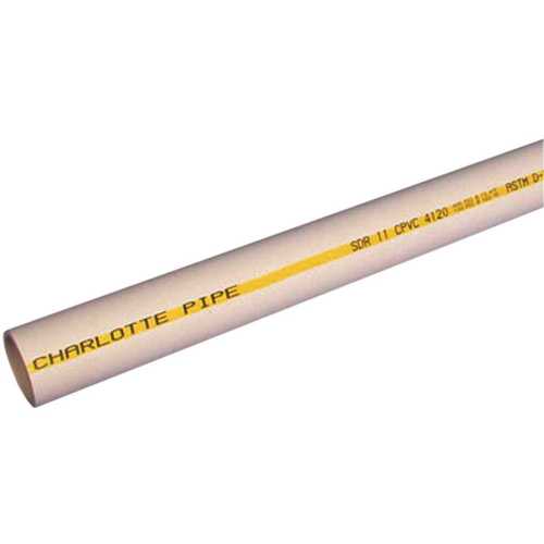 Charlotte Pipe and Foundry Company CTS 12012  0800 1 1/4 in. x 20 ft. CPVC SDR11 Flowguard Gold Pipe
