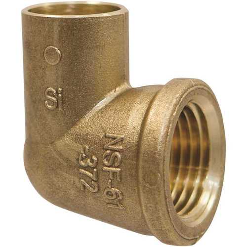 Nibco U7073lf34 Lead Free 34 In Forged Bronze Pressure Fitting 90 Degree C X F Elbow 