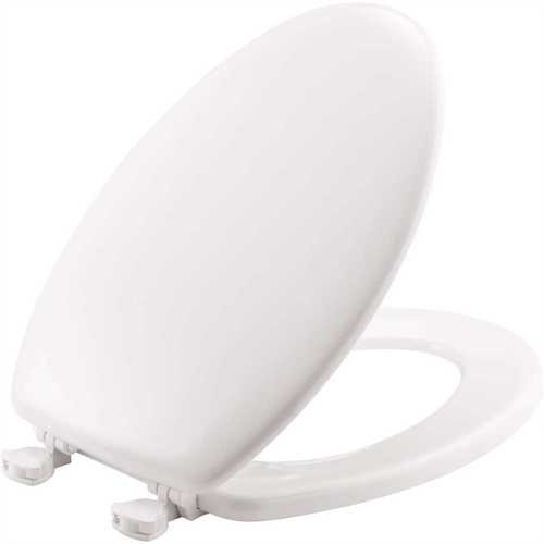 Lift-Off Elongated Closed Front Toilet Seat in White