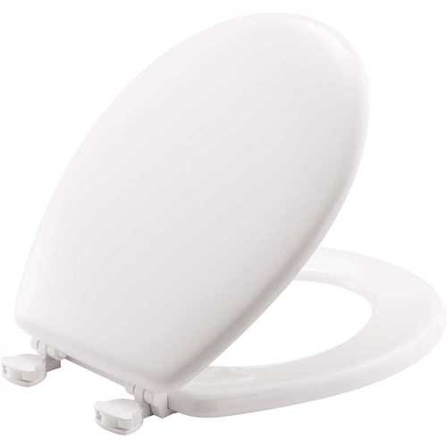 Premier Round Closed Front Wood Toilet Seat in White