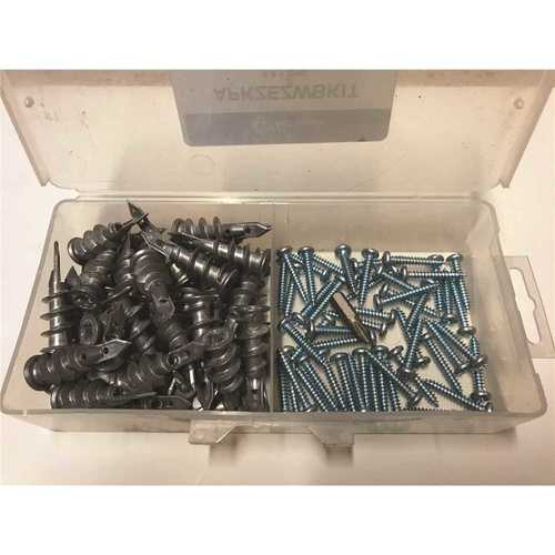 Lindstrom APKZEZWBKIT #8 Zinc Metal EZ Wall Anchor Kit Contains 50-Anchors, 50-Screws and 1-Phillips Screwdriver Bit in a Sturdy Plastic Case - pack of 101