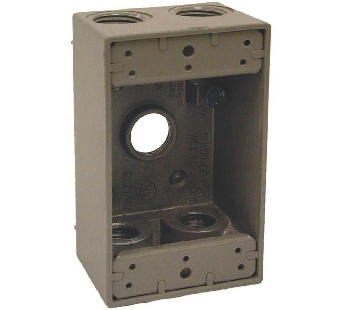 Bell Outdoor #5321-5 GRAY WP 1G Outlet Box