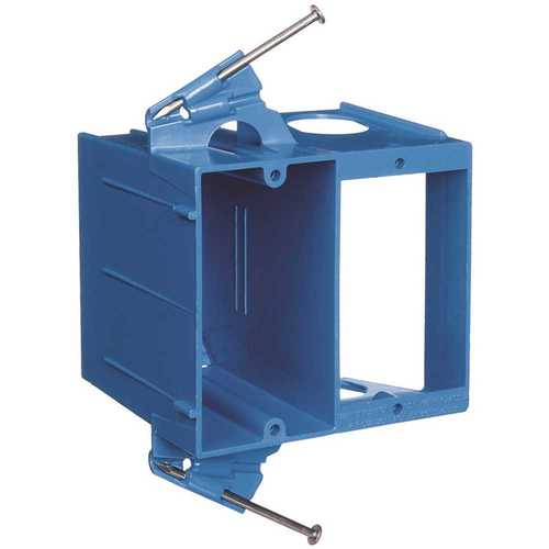 2-Gang Blue Non-Metallic Dual-Voltage Box/Bracket