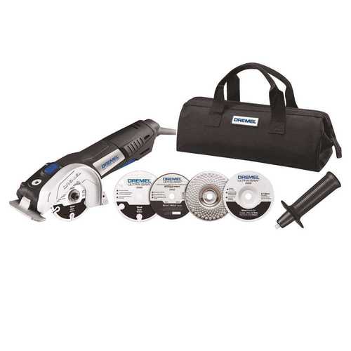 Dremel Ultra-Saw 7.5 Amp Variable Speed Corded Tool Kit with 4 Accessories and Storage Bag