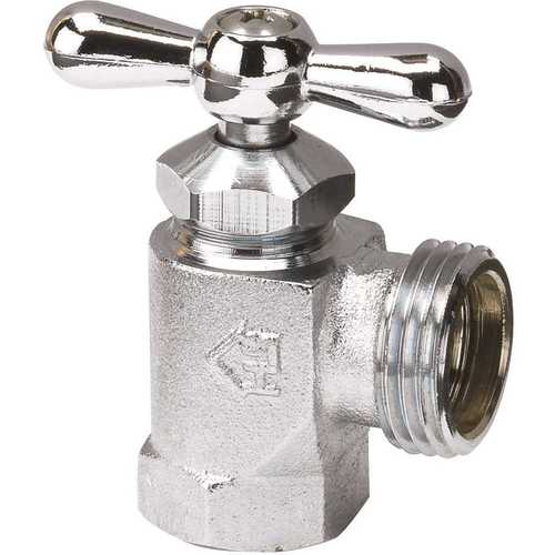 1/2 in. FIP x MHT Chrome-Plated Brass Washing Machine Valve