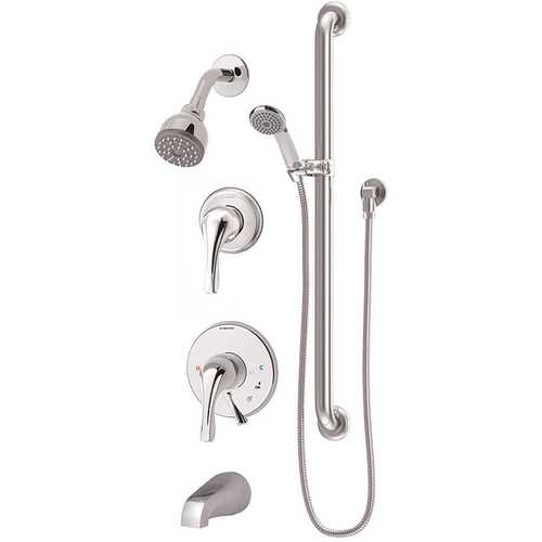 Symmons 9606-PLR-1.5-TRM Origins Single-Handle 1-Spray Tub and Shower Faucet with Hand Shower in Chrome (Valve Not Included)
