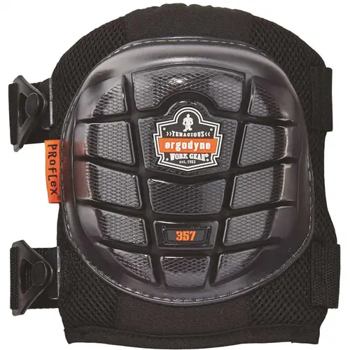 Ergodyne 357 Black Short Cap Lightweight Gel Knee Pads Pair
