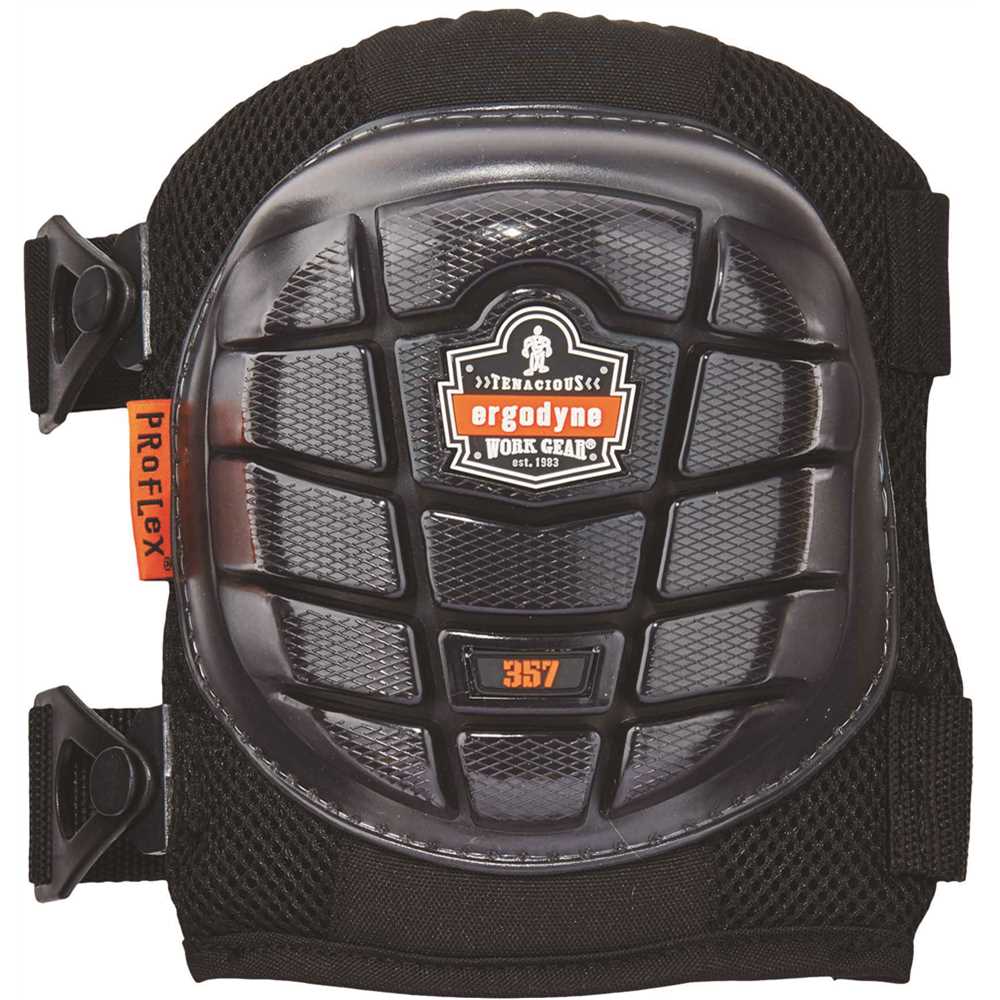 Ergodyne 357 Black Short Cap Lightweight Gel Knee Pads Pair