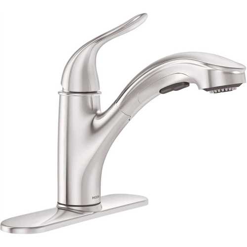 Moen 87557 Brecklyn Single-Handle Pull-Out Sprayer Kitchen Faucet with Power Clean in Chrome