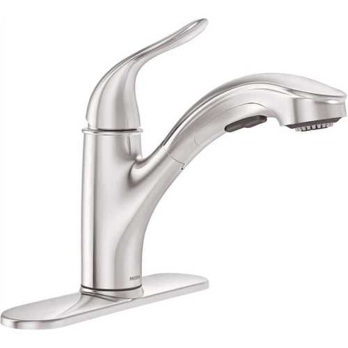 Brecklyn Single-Handle Pull-Out Sprayer Kitchen Faucet with Power Clean in Chrome