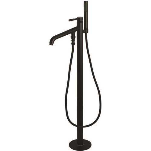Modern Single-Handle Claw Foot Freestanding Tub Faucet with Handshower in Matte Black