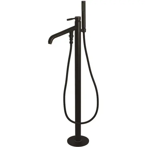 Aqua Eden HKS8130DL Modern Single-Handle Claw Foot Freestanding Tub Faucet with Handshower in Matte Black