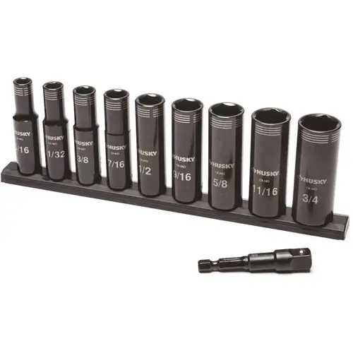 Husky 3/8 in. Drive Thin Wall Deep Impact Socket Set SAE