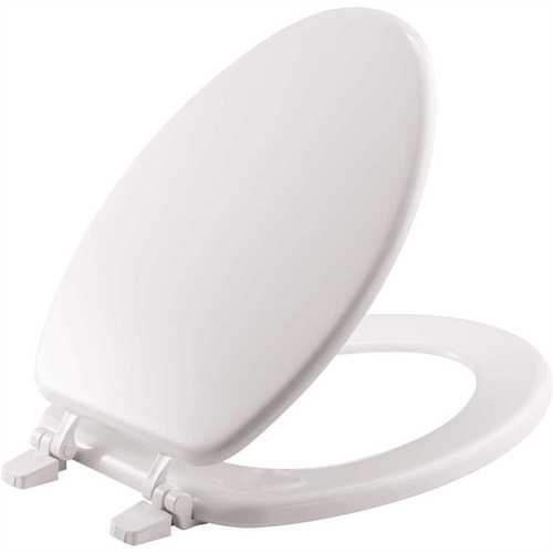Elongated Closed Front Toilet Seat in White