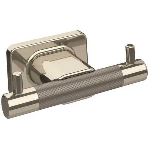 Esquire Double Robe Hook in Polished Nickel/Stainless Steel