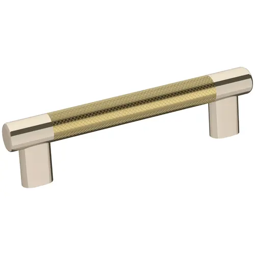 Esquire 5-1/16 in (128 mm) Center-to-Center Polished Nickel/Golden Champagne Cabinet Pull