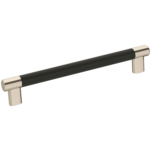 Esquire 8 in (203 mm) Center-to-Center Polished Nickel/Black Bronze Cabinet Pull