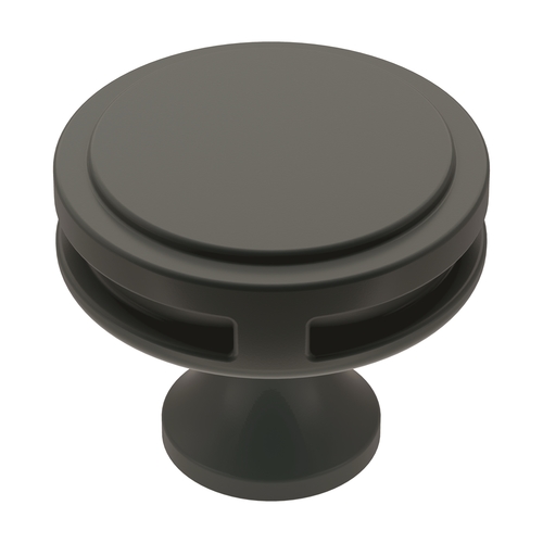 Oberon 1-3/8 in (35 mm) Diameter Matte Black Cabinet Knob