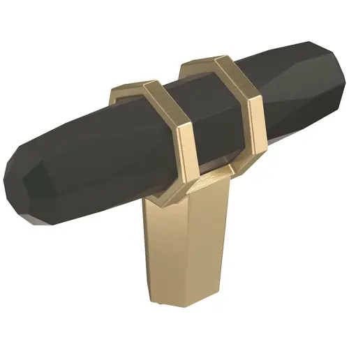 London 2-1/2 in (64 mm) Length Black Bronze/Golden Champagne Cabinet Knob